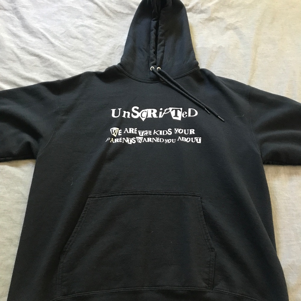Unscripted The Kids Hoodie Size Large
